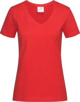 Produktbild von Stedman ST2700 | Classic V-Neck Damen T-Shirt - Farbe: Scarlet Red - Größe: XXL