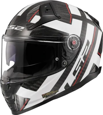 Produktbild von LS2 FF811 VECTOR II CARBON STRONG Integralhelm carbon-weiss S S in grau/schwarz/weiß