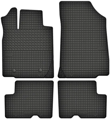 Produktbild von Gummimatten passend für  Dacia Duster I (2010-2018) Gummi Fußmatten Satz Schwarz + Stopper