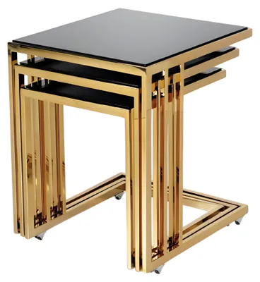 Obrázek produktu pro Černý nerezový stolek moderní a elegantní