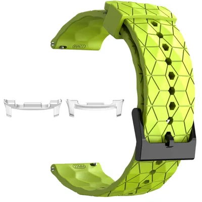 Image de Pour Samsung Galaxy Watch 8 / 8 Classic / Ultra 2 silicone design football bracelet de remplacement vert clair