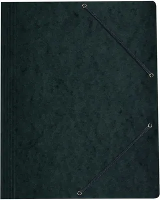 Produktbild von Einschlagmappe mit Gummizug Karton schwarz Packung mit 25 Stück