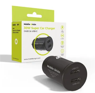 Obrázek produktu pro Mobilní nabíječka do auta Origin 30 W Ca20 – 2x USB-C