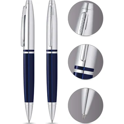 Produktbild von CROSS Kugelschreiber Calais Blau-Lack/ Chrom