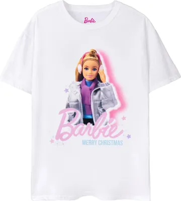 Produktbild von Barbie - T-Shirt für Damen - weihnachtliches Design NS7793 (M) (Weiß)