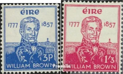 Produktbild von Briefmarken Irland 1957 Mi 132-133 (kompl.Ausg.) mit Falz Brown