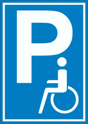 Produktbild von Behinderten Parkplatz Aufkleber A3 (297x420mm)