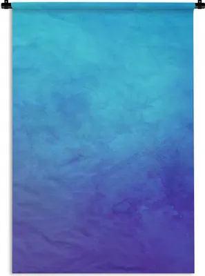 Produktbild von MuchoWow® Wandteppich Wandbehang Aquarell - Blau - Abstrakt 60x90 cm Tapisserie Dekoration Wandtuch - Foto-Teppich - Abwaschbar
