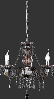 Zdjęcie produktu dla Żyrandol LÜSTER srebrno-czarny 3xE14x40W kryształ wym:150x46x46cm IP20 RL