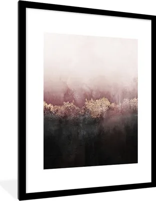 Produktbild von MuchoWow® Gerahmtes Poster Glitter - Gold - Abstrakt 60x80 cm - Poster mit Schwarzem Bilderrahmen Wandposter Rahmen Foto Bilder - Wohnzimmer - Dekorationen - Prämie