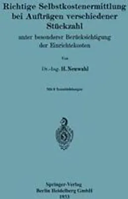 Obrázek produktu pro Richtige Selbstkostenermittlung bei Aufträgen verschiedener Stückzahl