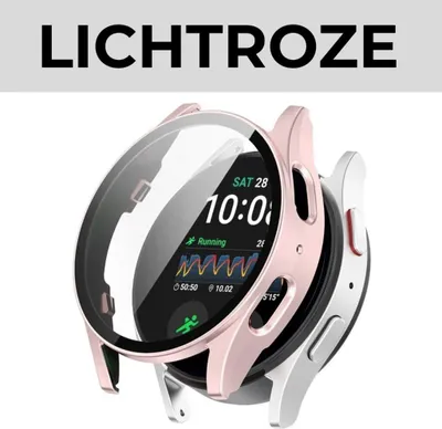 Produktbild von Strap-it Hartschalenetui mit Displayschutzfolie aus Glas – passend für die Samsung Galaxy Watch 7 – 40 mm (hellrosa)