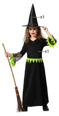 Produktbild von Atosa Hexenmädchen-kostüm Schwarz 3-4 Years Kinder Schwarz 3-4 Years