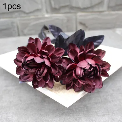 Produktbild von Künstliche Rose, Seidenblume Deko, Wohnzimmer Deko, Rote Dahlie