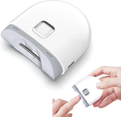 Produktbild von Elektrische Nagelknipper mit Polierkop und LED-Licht - Blau - 2 Geschwindigkeiten - USB-Ladbar