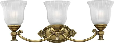 Produktbild von Wandleuchte Badezimmer IP44 Weiß Glas Echt-Messing inkl. LED 3000 K 320 lm Jugendstil Wandlampe