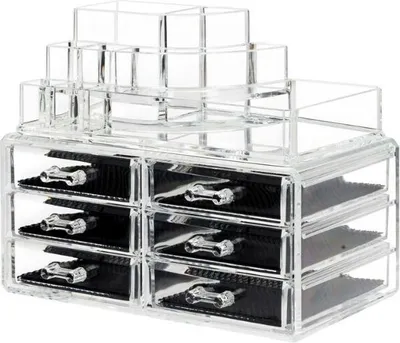 Immagine prodotto di UNIQ Organizzatore per il trucco con 6 cassetti - Trasparente - SF-1158 (U340)