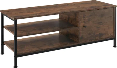 Image de Meuble bas Durban 110x40x45,5cm - Bois foncé industriel, rustique