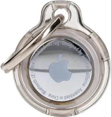 Produktbild von Bizon Case Locator Schlüsselanhänger für Apple AirTag, Transparent und Schwarz