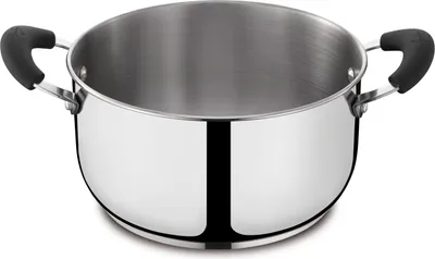 Image de Lagostina Gioiosa, Rond, Acier inoxydable, Aluminium, Acier inoxydable, Aluminium, Noir, Bakélite