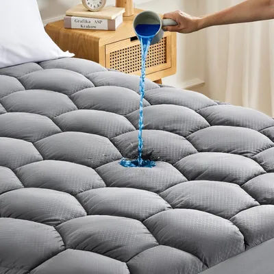 Produktbild von SONIVE Wasserdichter Matratzenschoner, weiche Matratzen Topper, dünne Atmungsaktive Matratzenauflage, als Matratzenschutzbezug geeignet, waschbar