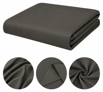 Obrázek produktu pro Bavlněné prostěradlo bez gumy, rozměr 210x250 cm, tmavě šedé, 100% bavlna, Obrázek vytvořený pomocí AI