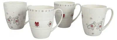 Immagine prodotto di Set di 4 tazze natalizie "Lace/Cake Koleda" da 350 ml, marca inspire