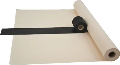 Produktbild von Sensalux Kombi-Set 1 Tischdeckenrolle 1m x 25m creme + Tischläufer 15cm schwarz