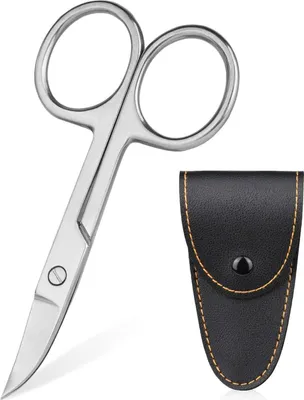 Produktbild von ACWOO Nagelschere scharf Hautschere Profi mit Etui Schwarz