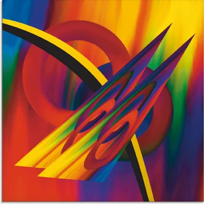 Produktbild von ARTland Glasbild Modern Bunt Größe: 30x30 cm