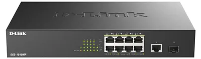 Immagine prodotto di D-Link DGS 1010MP - Switch - non gestito - 8 porte 10/100/1000 (PoE+)