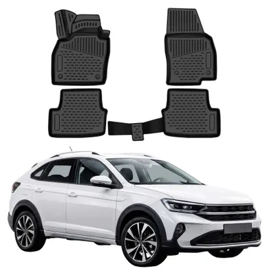 Image de OMAC Tapis de sol pour VW Taigo 2021-2026 en caoutchouc Noir 4Pcs, Image générée par une IA