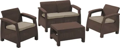 Obrázek produktu pro Keter Corfu set, Hnědá, 2 sedadlo/sedadel, 77 cm, 57 cm, 42 cm, 79 cm