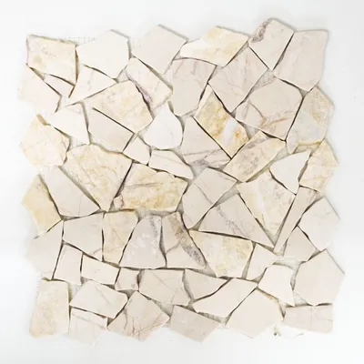Produktbild von Mosani MOS44-30-2807, Mosaik, Marmor, Gold, Cremefarben, Indoor, Rechteck, 305 mm