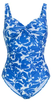 Image de Maillot de bain "Sakari" pour femmes, gainant au niveau du ventre, référence RG13456 (taille 50 DE), couleur bleu et blanc