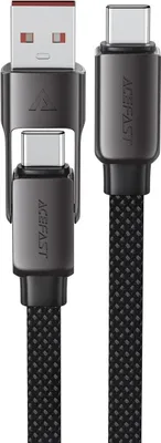 Zdjęcie produktu dla Kabel przewód USB-C - USB-A / USB-C 480Mb/s 3A 0.2m - czarny