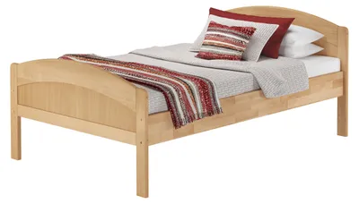 Produktbild von Überlanges Seniorenbett in zeitlosem Stil Buche natur 120x220 Zubehör wählbar V-60.75-12-220ohne Zubehör