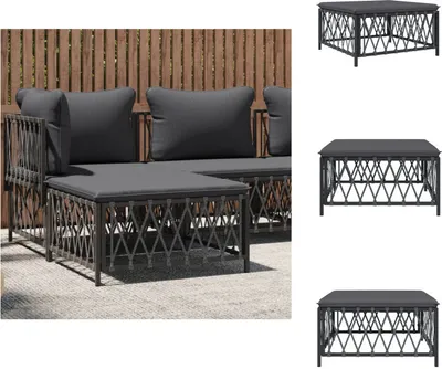 Produktbild von vidaXL Gartenhocker mit Kissen Anthrazit Gewebe - Gartensofaelemente