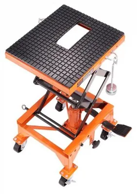 Immagine prodotto di Piattaforma di sollevamento per moto, portata 158 kg, arancione
