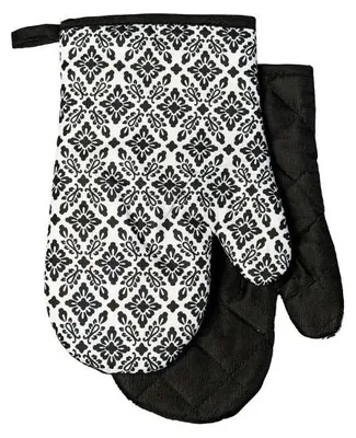 Produktbild von Ofenhandschuhe, Küchenhandschuhe mit Magnet Ornament czarny