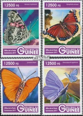 Produktbild von Briefmarken Guinea 2017 Mi 12286-12289 (kompl. Ausgabe) postfrisch Schmetterlinge