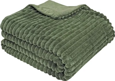 Produktbild von Kuscheldecke flauschig aus 100% Polyester, 150x200 cm, Oliv