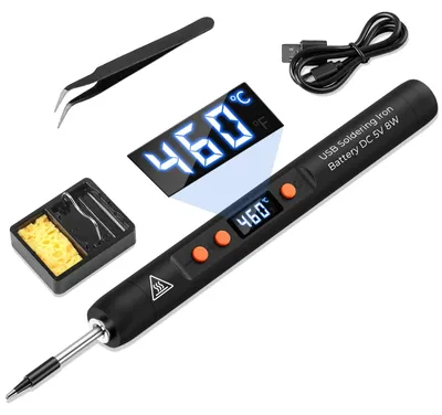 Produktbild von Akku-Lötgerät, USB-Ladung, einstellbare Temperatur, schwarz