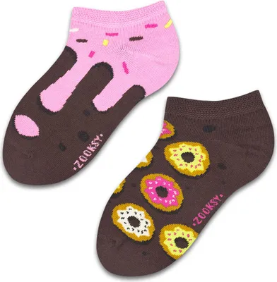 Produktbild von Kinder-Kurzsocken "Donuts", Größe 30-35, bunte Socken mit lustigem Muster