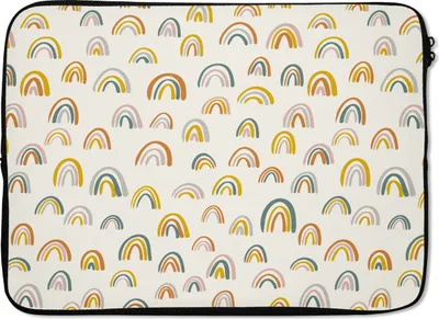 Produktbild von MuchoWow® Laptop Hülle 14 ZollRegenbogen - Pastell - Kinder Laptoptasche - Laptoptasche - Stoßsicher - Schutzhaube