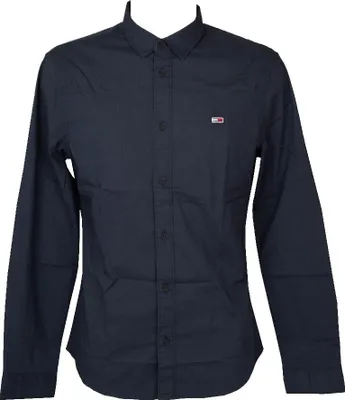 Immagine prodotto di Camicia uomo TH TOMMY JEANS manica lunga puro cotone con bottoni e colletto super skinny fit articolo DM0DM11656, L, Cotone 64%,Poliestere 31%,Spandex 5%