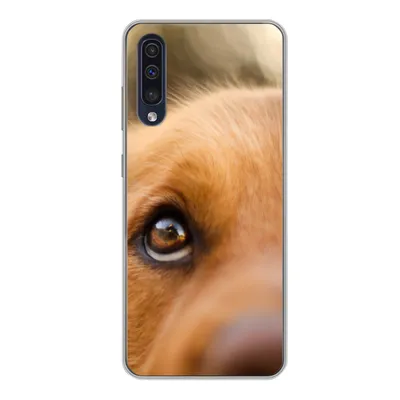 Produktbild von MuchoWow® Handyhülle Schutzhülle Hülle für Samsung Galaxy A50 Das Glitzern im Auge des Golden Retrievers Silikon Softcase Handy Hülle - Mobiltelefonhülle