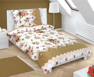 Produktbild von Baumwollbettwäsche mit Hoteltasche - Beige - 140x200, 70x90