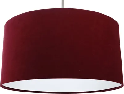 Produktbild von Hängelampe Ø 40 cm E27 Rot Weiß Stoff Retro Hängeleuchte