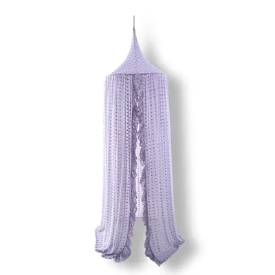 Imagen del producto de Cortina para cuna infantil, tul, mosquitera, color lila